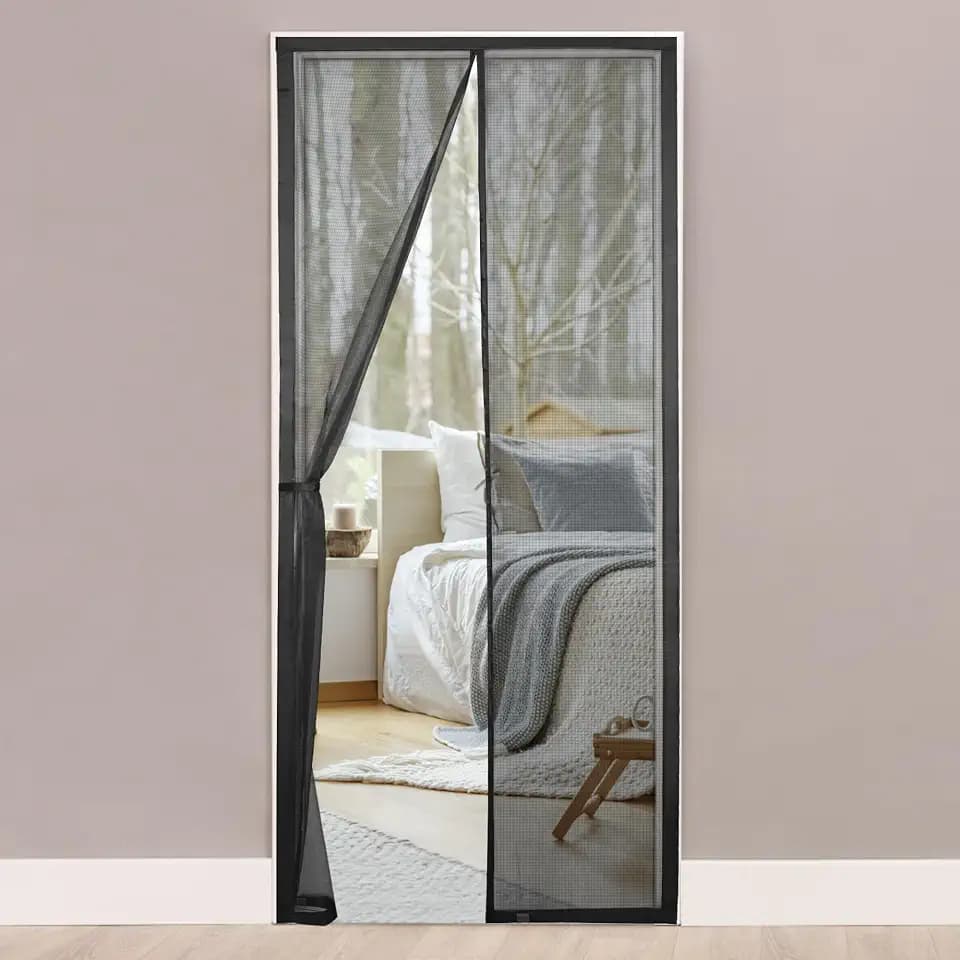 HONGTAISHENG Fliegengitter Tür Magnet, Schwarz, 95x205CM