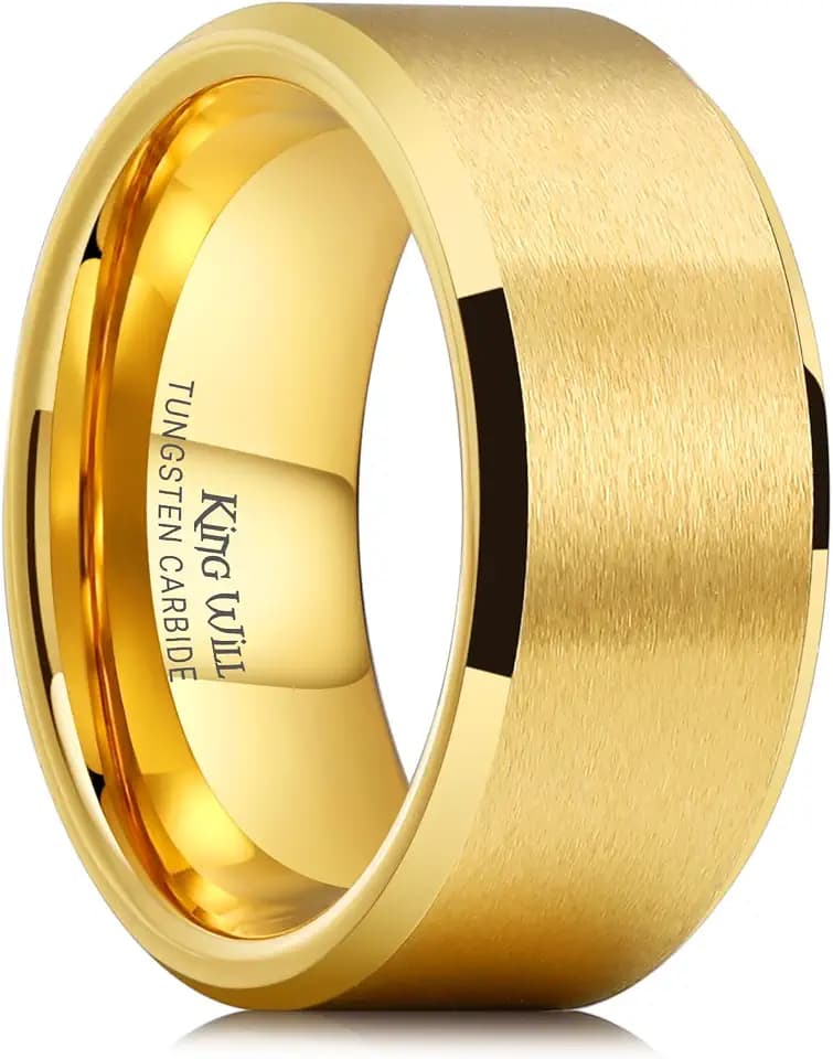 King Will Tungsten Men's Wedding Ring - Available in 6mm to 10mm
