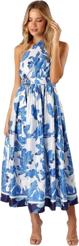 Petal & Pup Women's Naomi One Shoulder Midi Dress