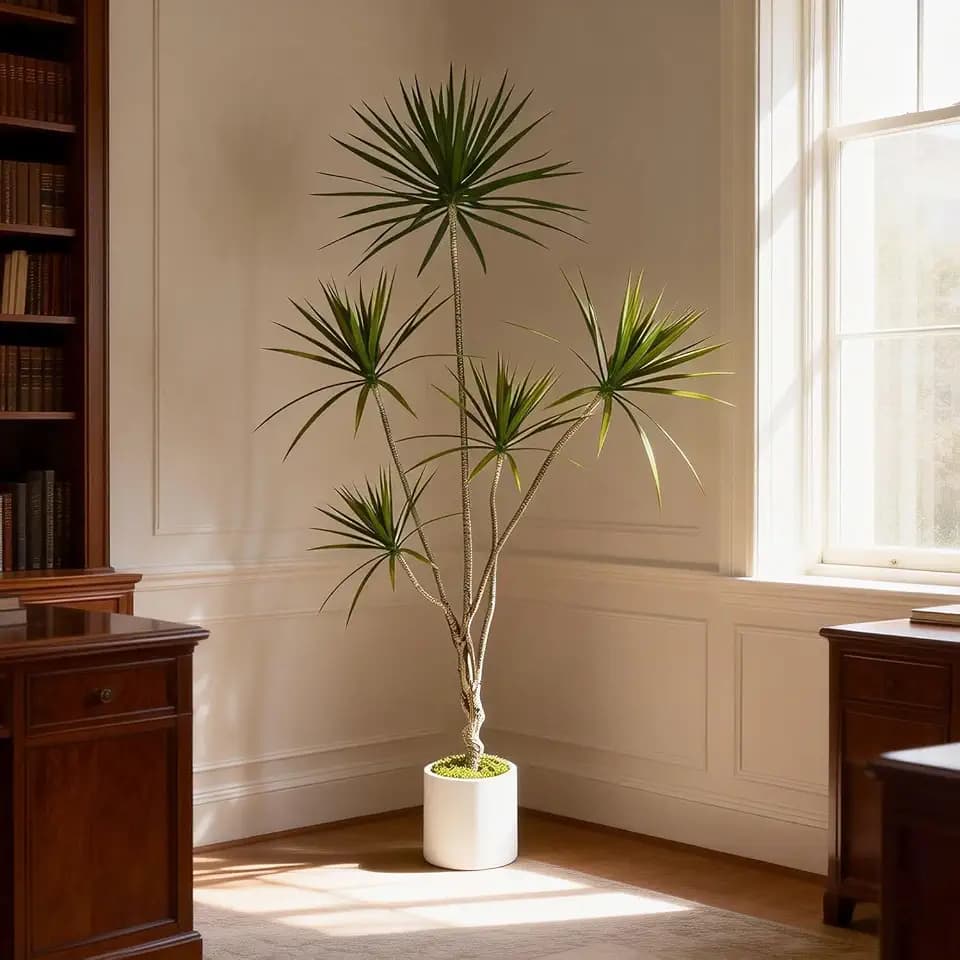 Dracaena Marginata Artificial Plant 6ft Tall Fake Tree Indoor Home