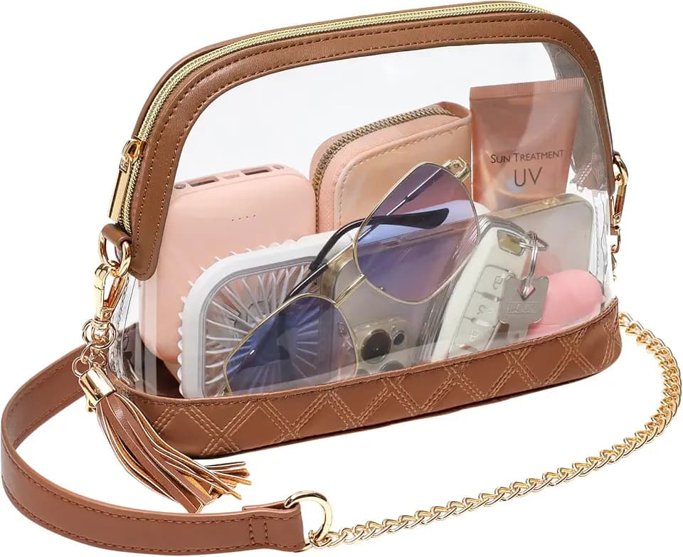PACKISM Clear Purse for Stadium Events - Clear Crossbody Bag