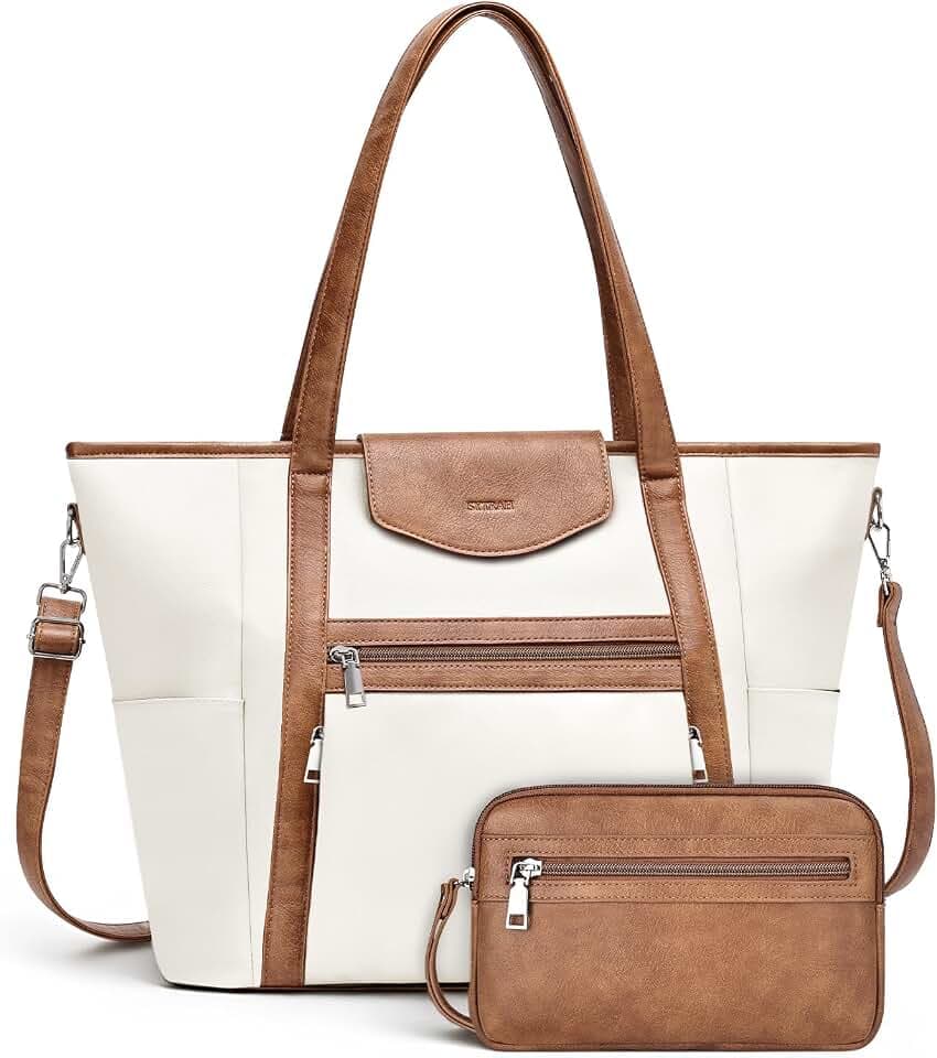 SYTRAH Laptop Bag for Women 15.6 inch Leather Backpack Purse