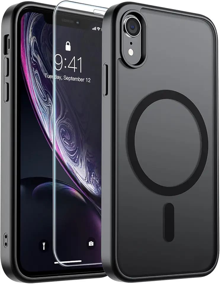 SUPFINE Magnetic for iPhone XR Phone Case Black