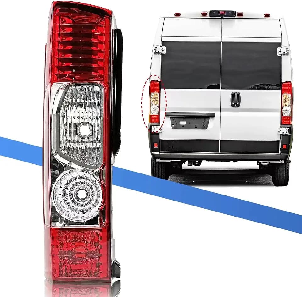 Replacement Driver Side Tail Light Without Circuit for RAM ProMaster 1500 2500 3500 for 2010-2023, w/o Bulbs Harness, Work Van Left Rear Lamp for 4725947AB LH