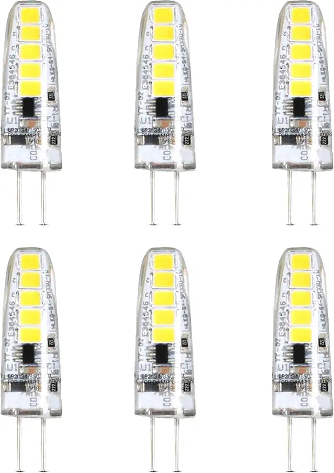 Feit Electric G4 LED Bulb, Dimmable, 20W Equivalent, 12V, 3000K Warm White, 170 Lumens, 10,000 Hours, Halogen Bulb Replacement Capsule, BP20G4/830/LED/6, 6-Pack