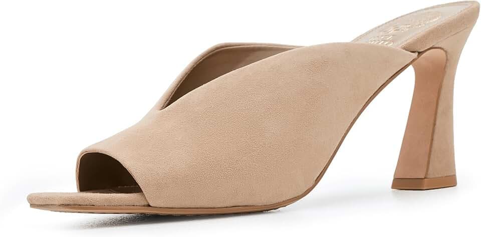 Vince Camuto Galeni Peep Toe High Heel Mules