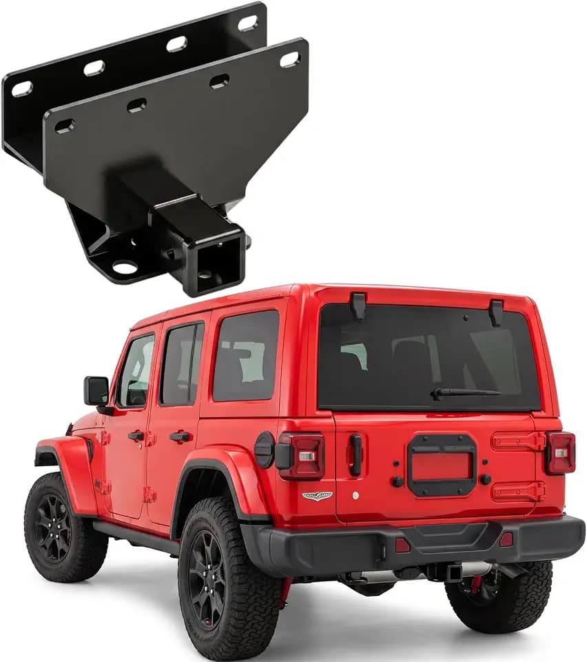 Rear Trailer Hitch with 2 Inch Receiver for Jeep Wrangler JL/JLU 2018-2026