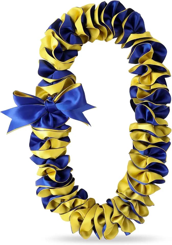 TFTAFAN Graduation Leis Class of 2026 Widened 1.5 inches Ribbon Handmade Double Braided Grad Flower Leis Graduation Supplies for Women and Men