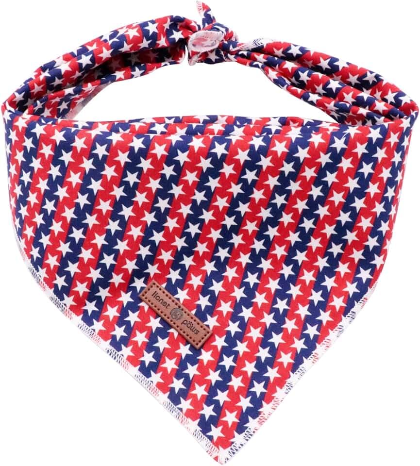 Lionet Paws Dog Bandana, 4th of July Fabric