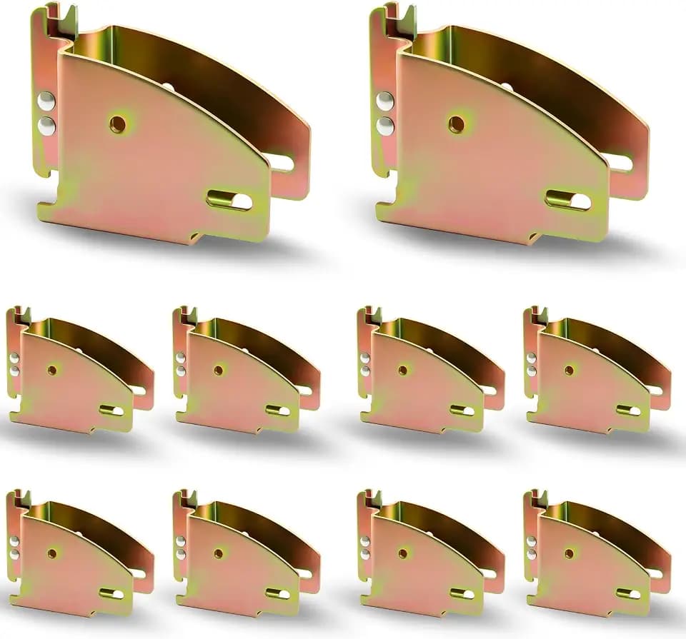 E-Track Wood Beam End Socket 10 Pack, E Track 2x4 Bracket for Wood, Zinc-Coated Steel E-Track Accessories for E-Track Tie Down System
