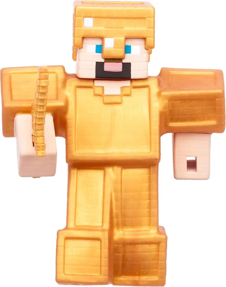 Goo Jitzu Minecraft Stretchy Figures, Creeper, Skeleton, Gold Armor Steve