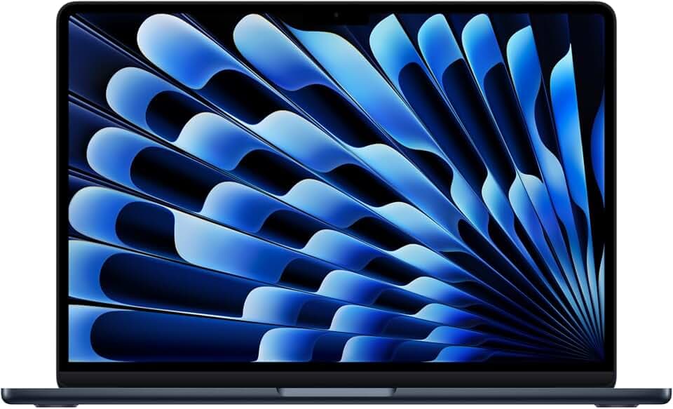 Apple MacBook Air (13", Apple M4 Chip mit 10‑Core CPU und 10‑Core GPU, 16GB Gemeinsamer Arbeitsspeicher, 512 GB) - Mitternacht