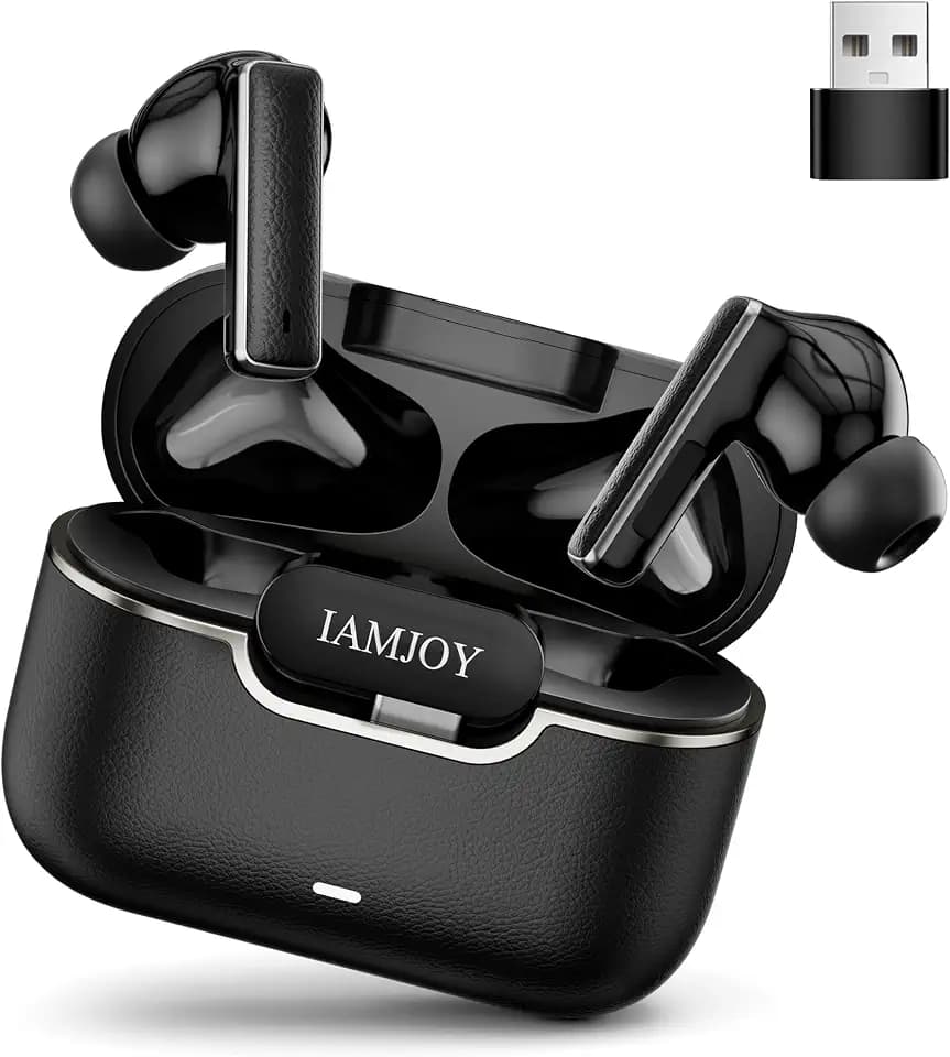 IAMJOY Gaming Earbuds, 20ms Low Latency, Active Noise Cancelling with 6 Mic, 2.4GHz & Bluetooth, 35 Play Time, Wireless Earbuds Compatible with Meta Quest 3/2, PS5/4, Steam Deck, VR, Switch, PC