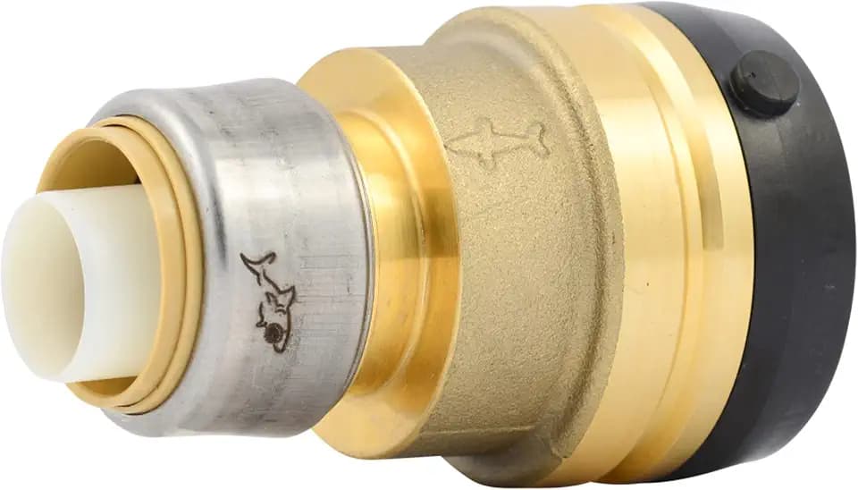 SharkBite 1-1/2 Inch x 1 Inch Reducing Coupling, Push to Connect Brass Plumbing Fitting, PEX Pipe, Copper, CPVC, PE-RT, HDPE, UXL014128