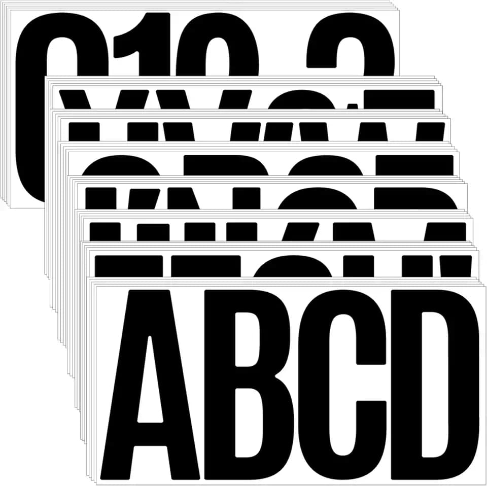220 PCS 41 Sheets Letter Stickers, Bulletin Board Letters (Black, 6 Inch)