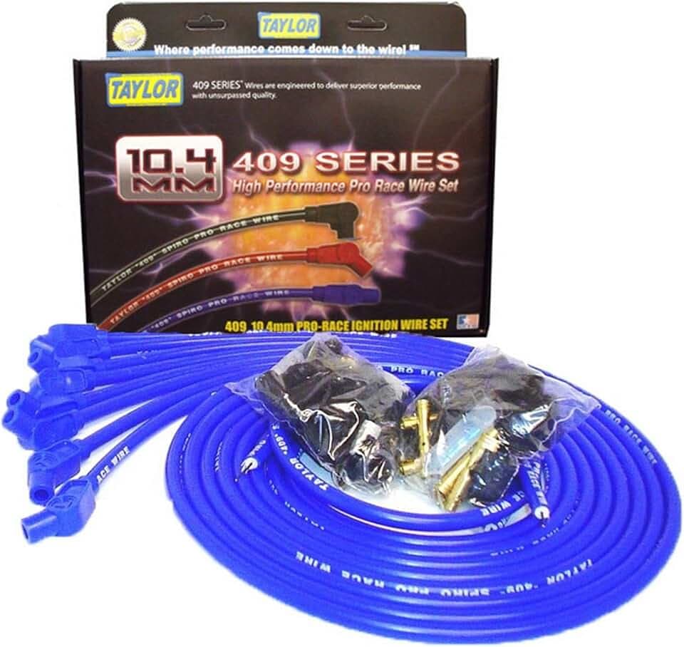Taylor Cable 79653 409 Pro-Race Spiro-Wound Core Spark Plug Wire Set