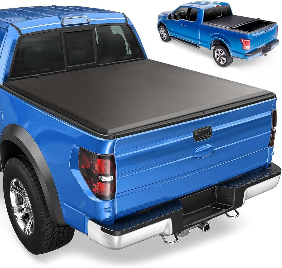 Soft Roll-up 5.5ft Truck Bed Tonneau Cover for Ford F-150 2015-2026, Ford F-150 Lightning 2022-2026, Fleetside 5.5 ft 67.1 in Bed