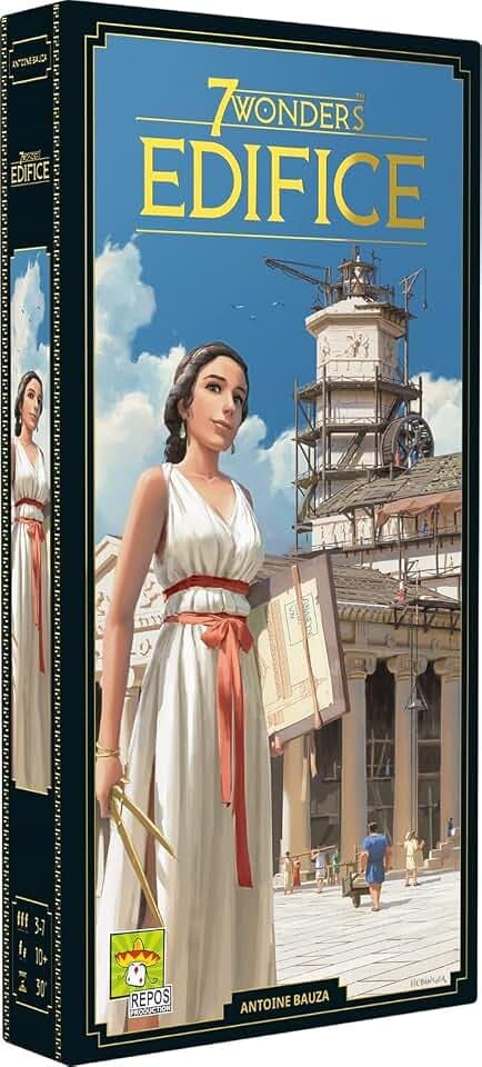 Asmodee Repos Produktion | 7 Wonders – Erweiterung: Gebäude | Gesellschaftsspiel | Brettspiel | ab 10 Jahren | 3 bis 7 Spieler | 30 Minuten