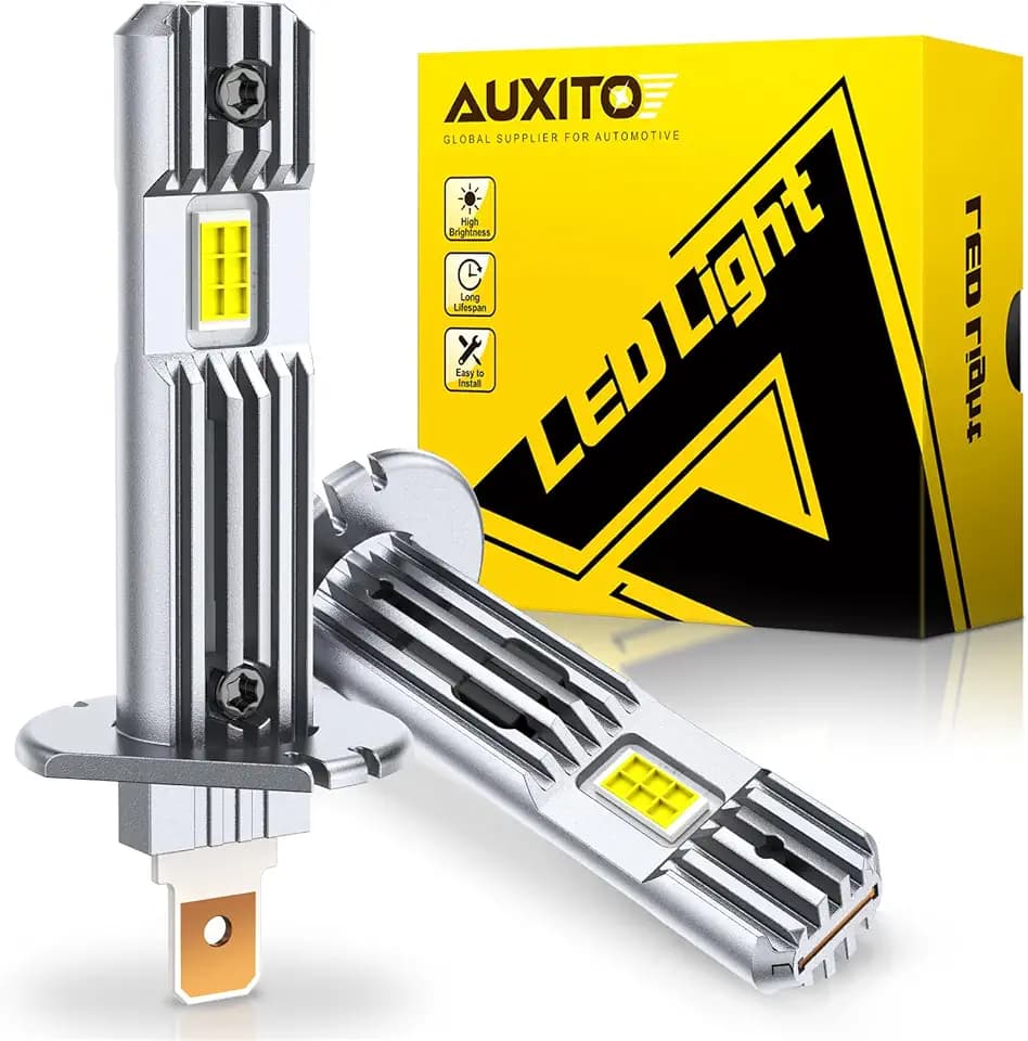 AUXITO H1 LED Bulbs 6500K White 84,000LM Mini Size Plug and Play,2PCS