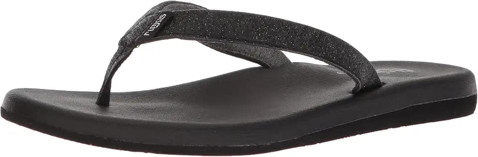Flojos Campbell Women's Sandal, Metallic Strap W/Mega Comfort Molded Pu Sock