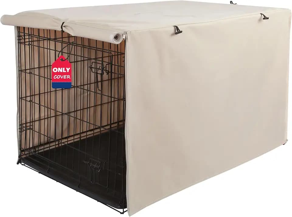 Deblue Dog Crate Cover, Durable Polyester Indoor Pet Kennel Cover