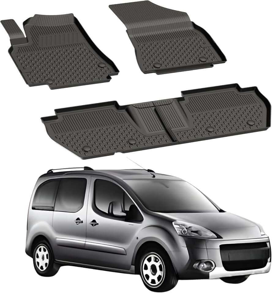 Sahler Fußmatten Automatten kompatibel mit Peugeot Partner Tepee 2008-2018 | 4.5D Premium TPE Gummi Antirutsch Gummimatten Wasserdicht Car Auto Matte Schwarz