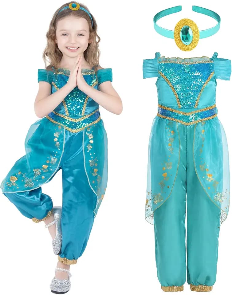 Lingway Toys Girls Arabian Princess Costume Dress Outfit for Halloween