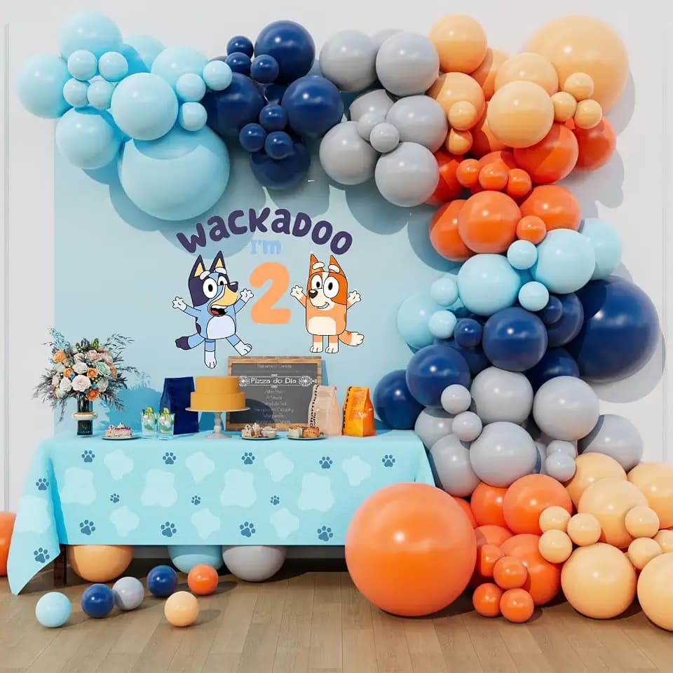 Blue Dog Balloon Arch Garland Kit