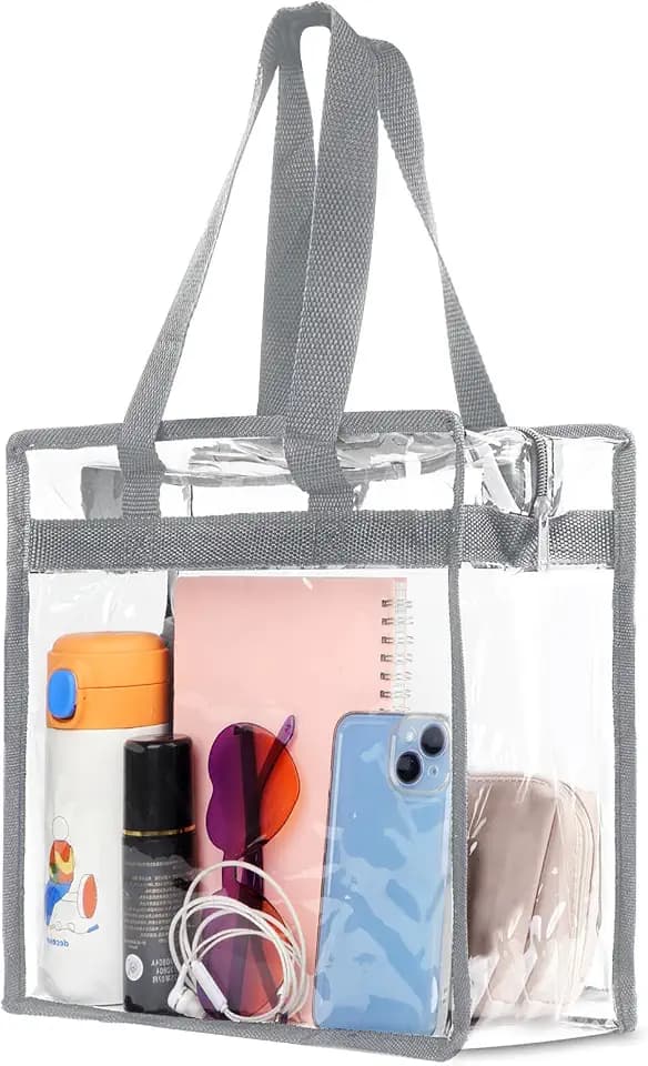 Hoiny Clear Bag for Stadium Events Approved, 12x6x12 Large Transparent Tote