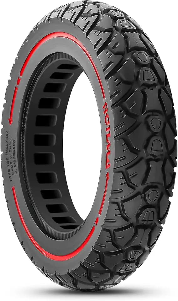 10x2.125 Reifen Vollgummi Offroad, E Scooter Vollgummireifen 10x2.125 mit Abriebfeste & Pannensichere, Wartungsfrei & Langlebig, Honeycomb Vollgummireifen E Scooter 10 Zoll (Slot 34-36mm), 1PCS