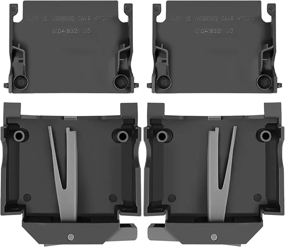Romalon Upgraded W10195372 W10195373 Dishwasher Dishrack Adjuster Housing Left Right Hand fit for Whirlpool Ken-more Dishwasher WDT730PAHZ0 WDTA50SAHZ0 KDTE334GPS0 Top Rack Parts
