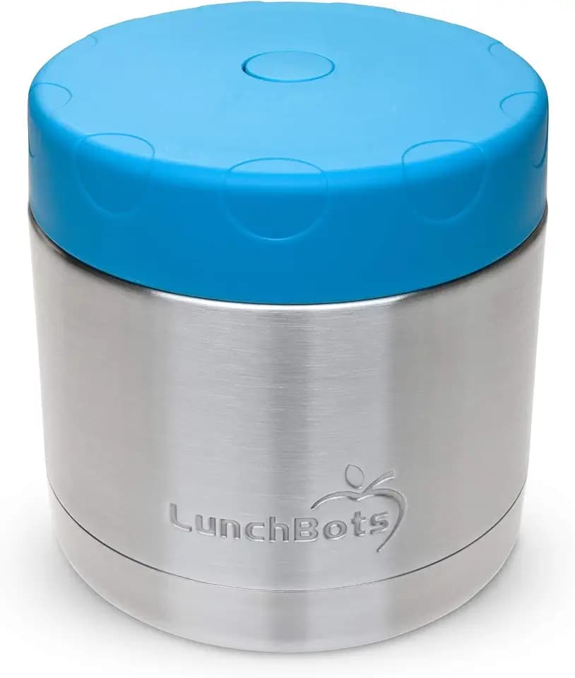LunchBots Große Thermal 470 ml Edelstahl Schüssel – Isolierter Nahrungsmittelbehälter hält 6 Stunden lang heiß oder 12 Stunden lang kalt – Auslaufsicherer Suppenbehälter – Aqua