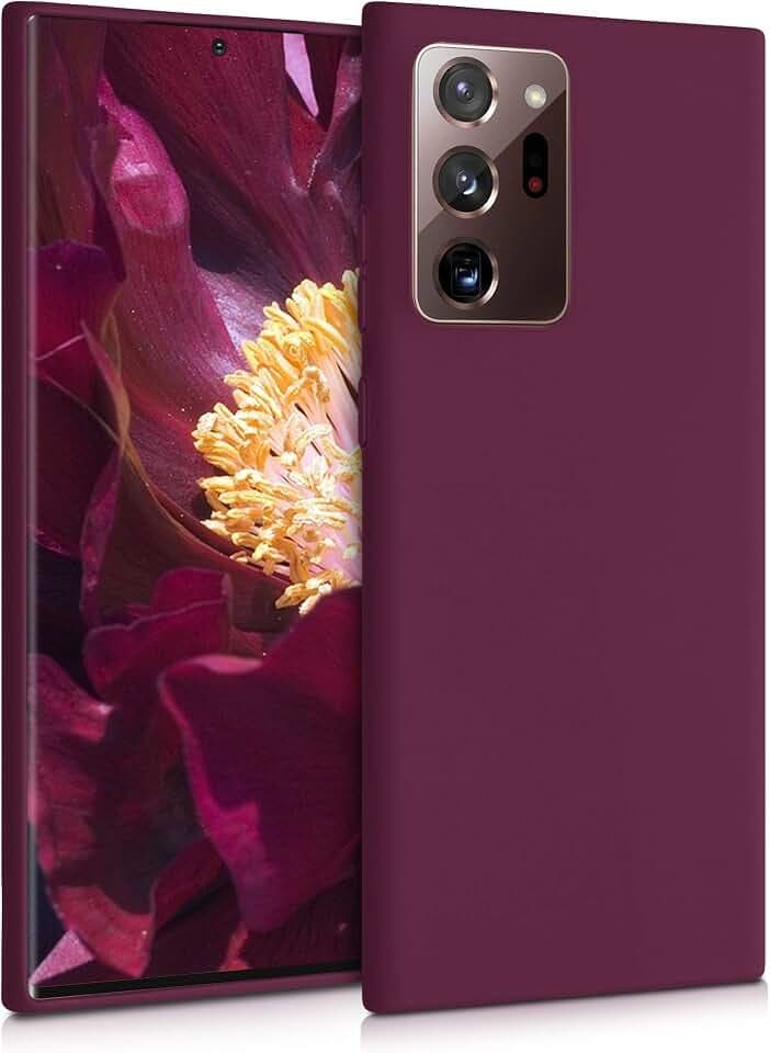 kwmobile Hülle für Samsung Galaxy Note 20 Ultra TPU Case - Handyhülle unterstützt kabelloses Laden, Flexible Schutzhülle, gummiertes Cover in Bordeaux Violett
