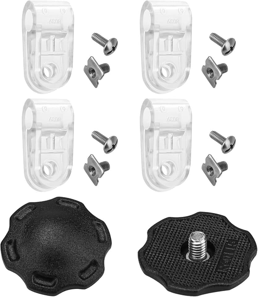 Football Helmet Clips Screws Nuts and Thumb Screws Compatible with Schutt F7 & Riddell SpeedFlex Helmet,Keep for Speedflex Youth Football Helmet Chinstrap Stabilization System