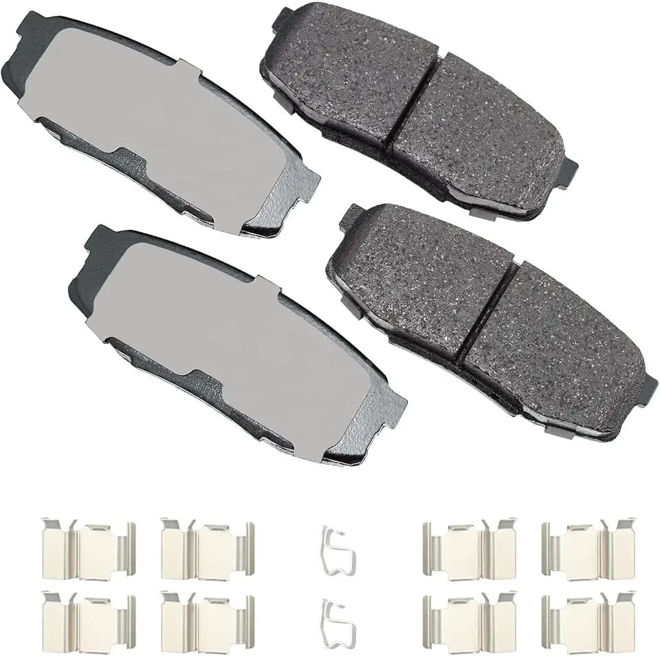 Akebono ACT1304A Ultra-Premium Ceramic Rear Disc Brake Pads , GREY