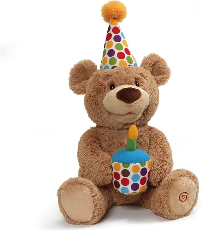 GUND Happy Birthday Bear 10-Inch Musical Singing Plush for Ages 0+