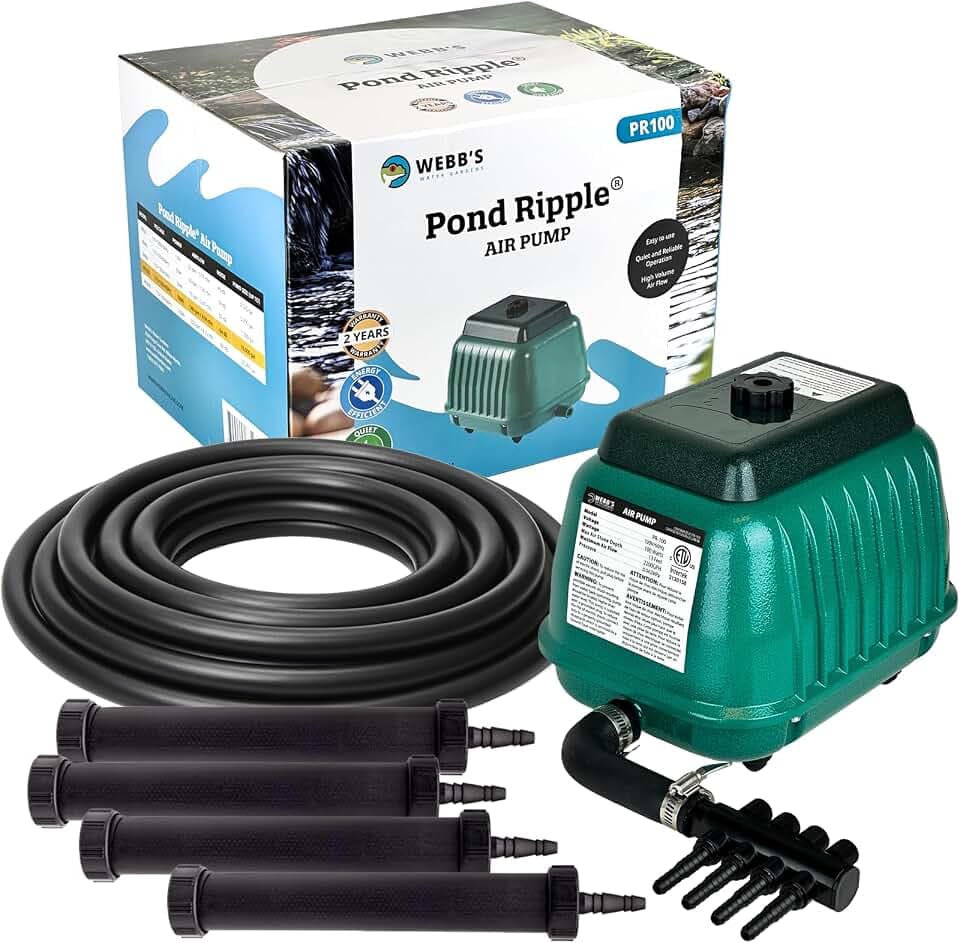 Webb's PR100K Pond Ripple Aeration Pond Kit - For Fish Ponds up to 10,000 gallons