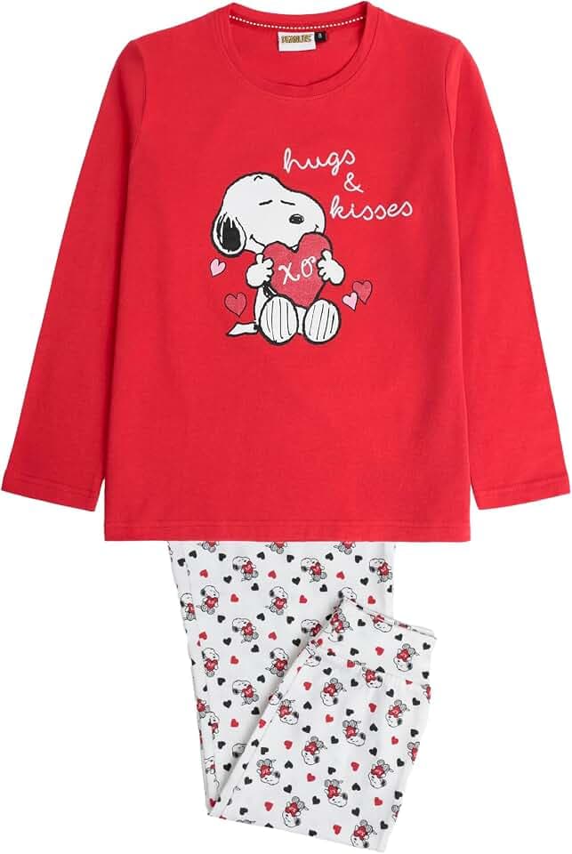 Peanuts Langarm-Pyjama für Mädchen in my Heart