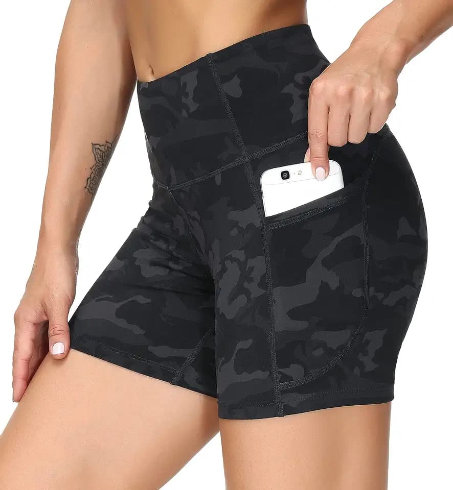 THE GYM PEOPLE Damen Radlerhose High Waist Kurze Leggings Sporthose Sommer