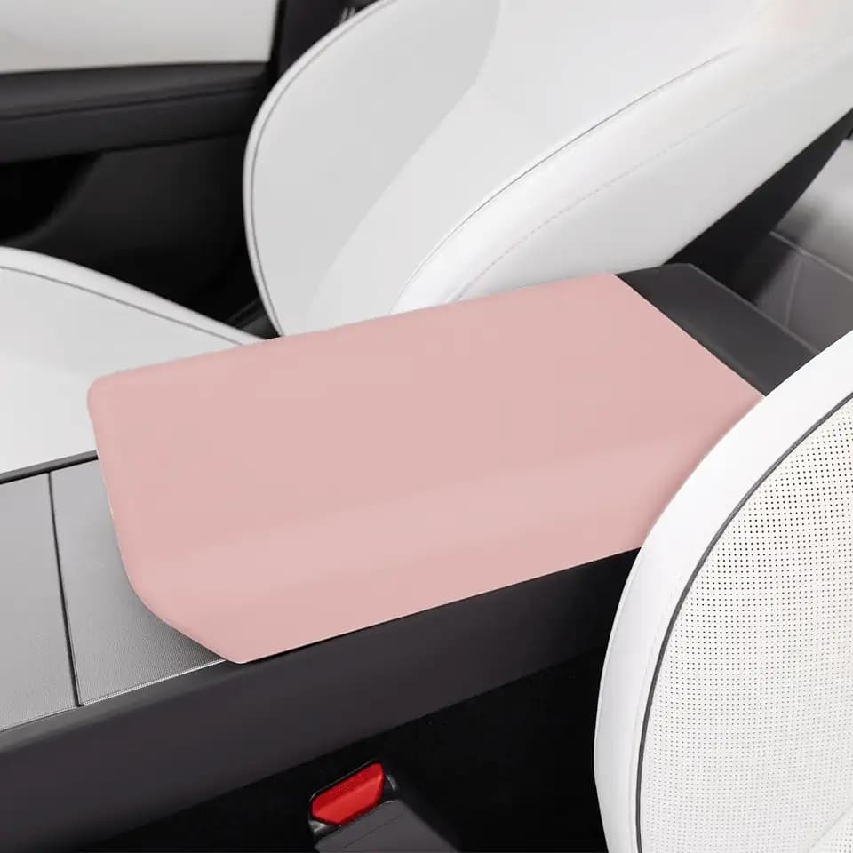 frani Center Console Armrest Cover for Tesla Model 3 Highland and Model Y Juniper,Pink