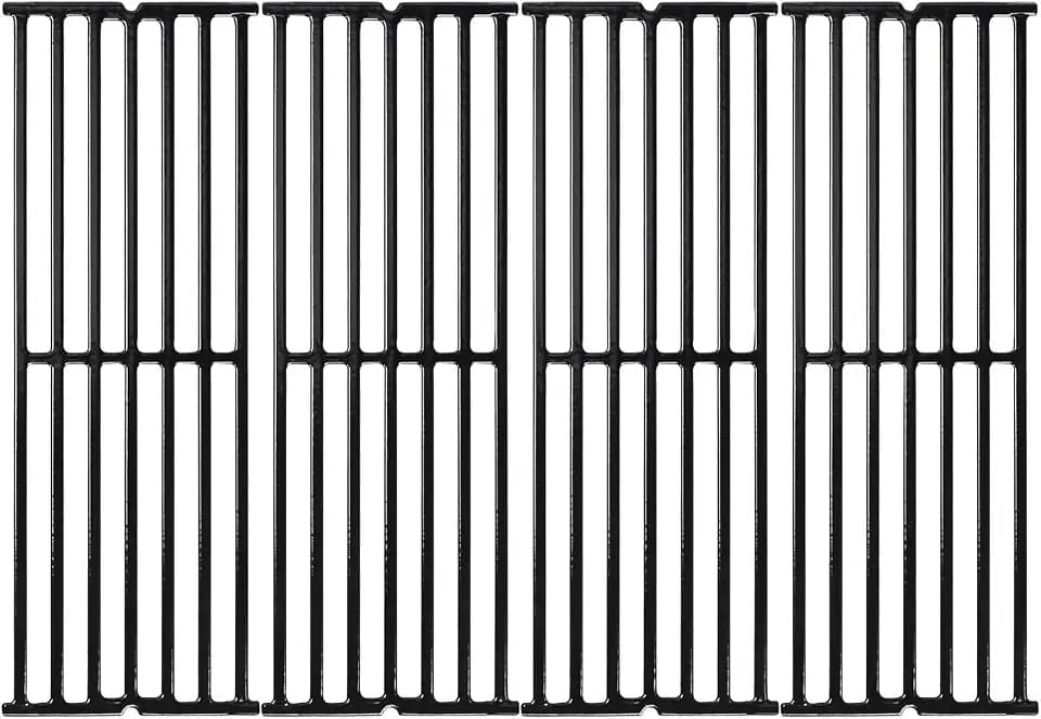 GFTIME 44x16cm Gusseisen Grillroste für Broilking und Huntington, Grillrost Ersatzteile für Broilking Baron 490, 420,Broilmate und Sterling, für Napoleon LEX 485, 4 Stück