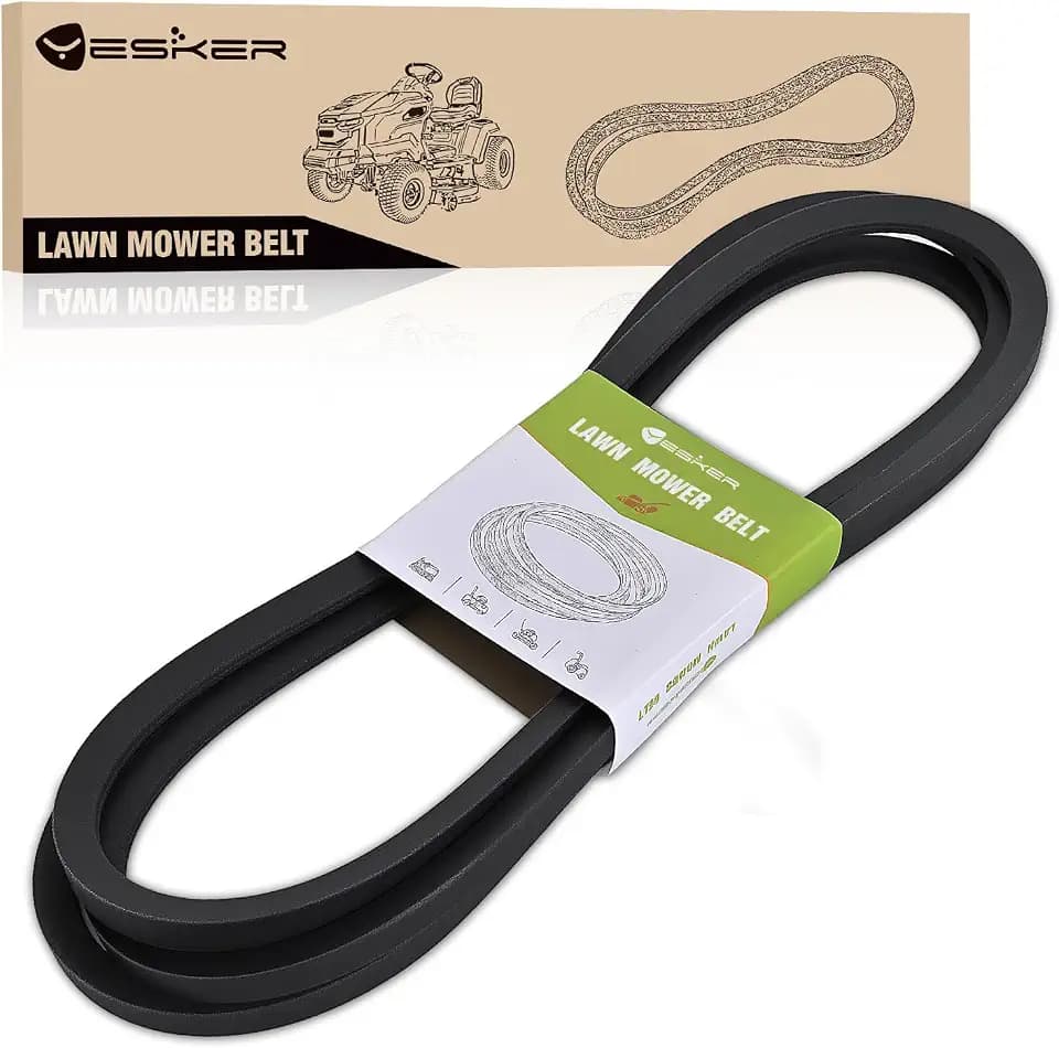 Yesker 604817 Deck Drive Belt 5/8" x 143-3/4" Lawn Mower Drive Belts for Hustler Raptor SDX SD EX 54 Inch Deck RD FasTrak 941757 Zero-Turn Riding Lawn Mowers Durable Aramid Cord # 932558 934604 791335
