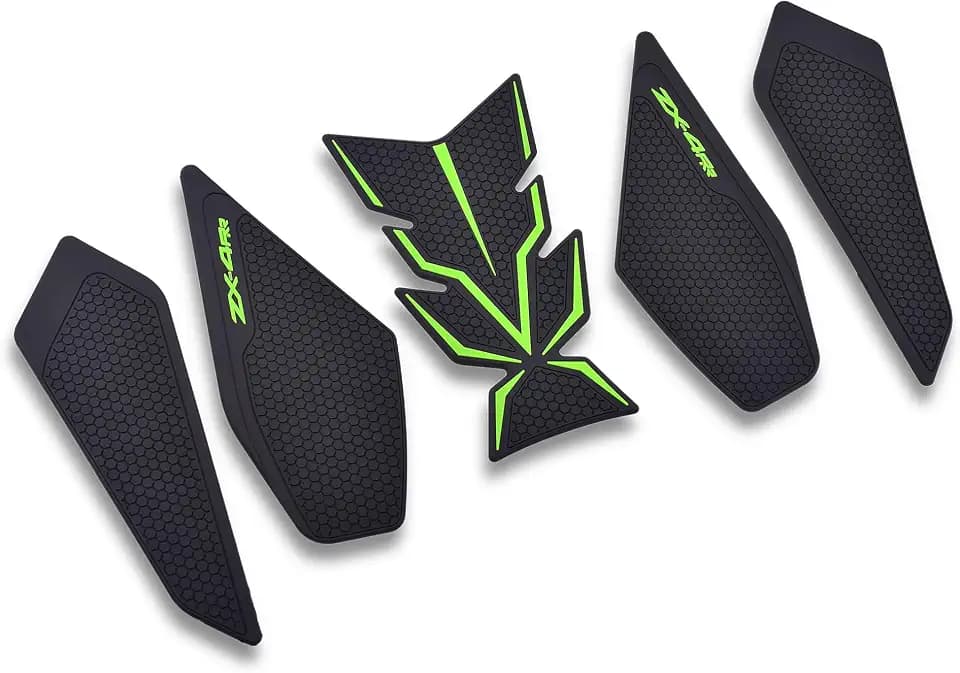 Motorcycle Tank Grip Protector Pads, Anti-Slip Honeycomb Design, Compatible with Suitable forZX-25R/SE ZX-4R SE/4RR (green)