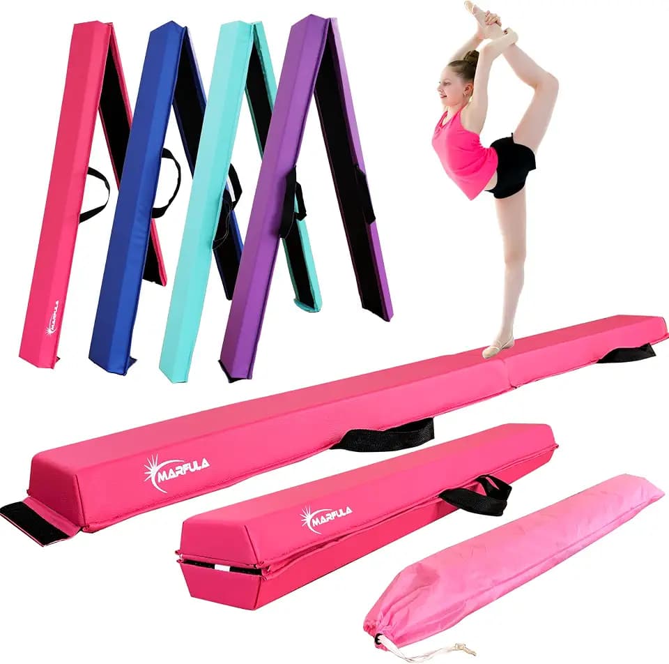 MARFULA 6 FT / 8 FT / 9 FT / 10 FT Folding Gymnastic Balance Beam for Kids