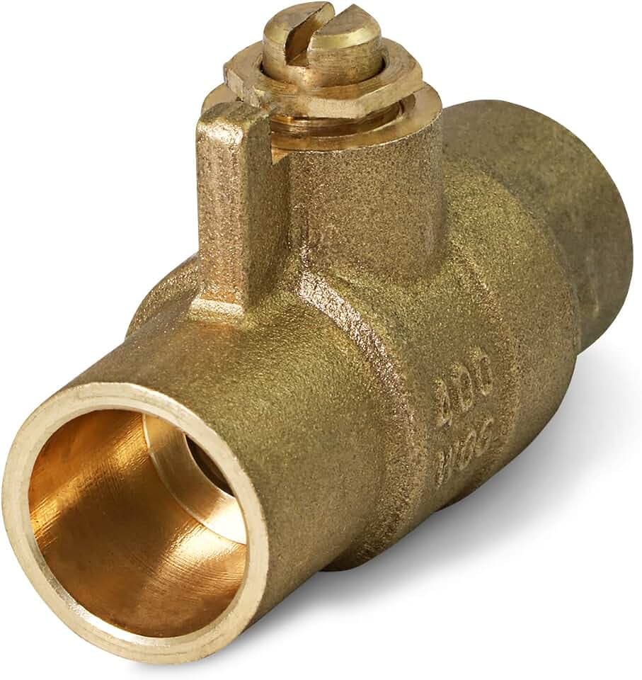 Midline Valve 842S256 Premium Brass Ball Valve with Screwdriver Slotted Handle with 3/4 in. Sweat Connections