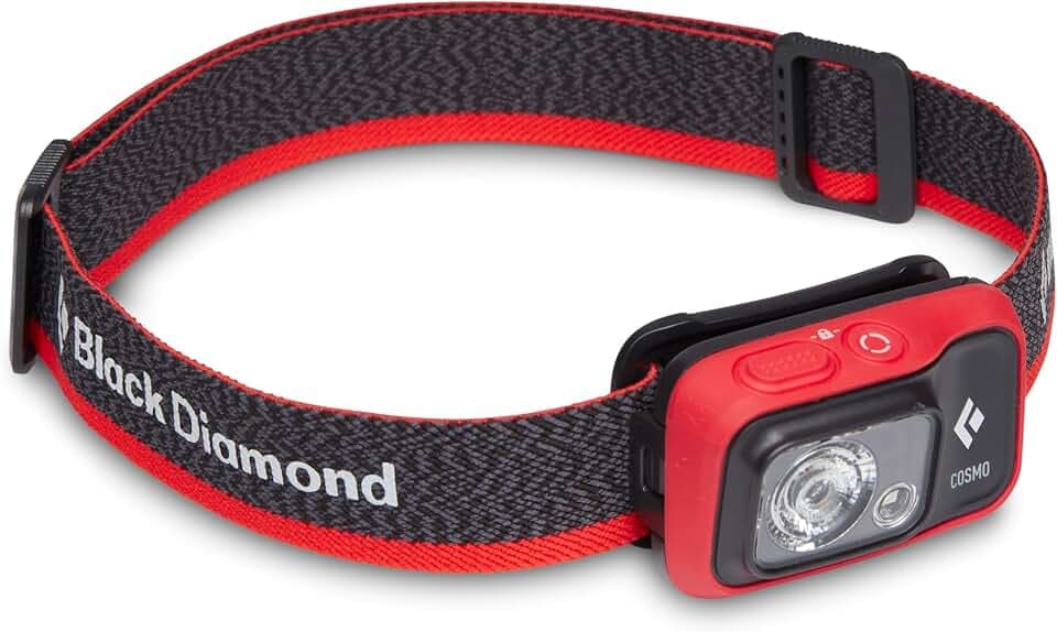 Black Diamond COSMO 350 Stirnlampe – Leistungsstarke LED-Stirnlampe mit Rotlicht für Outdoor & Sport