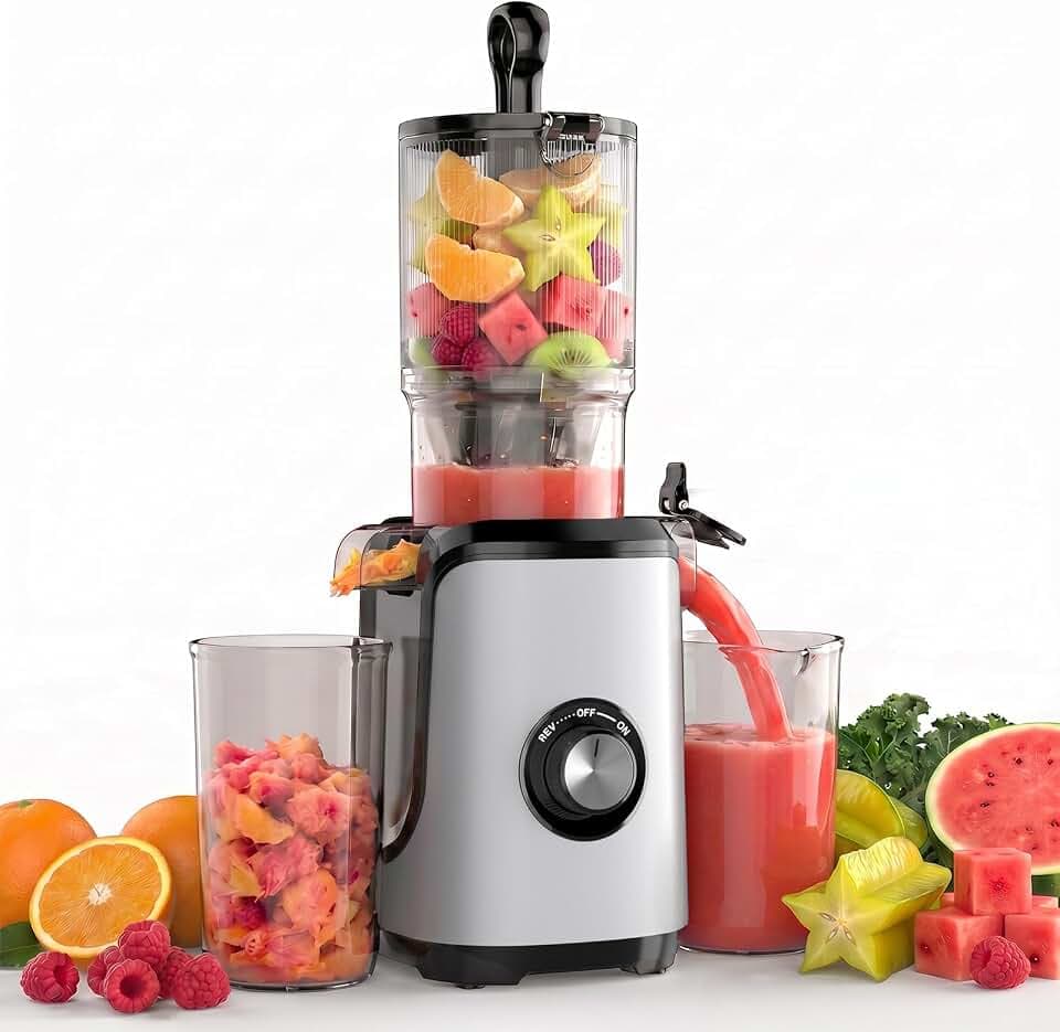 Slow Masticating Juicer Machine with 4.25" Feed Chute
