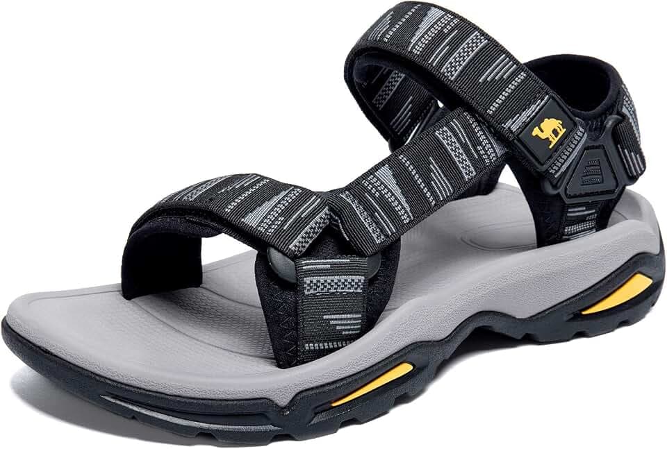 CAMEL CROWN Mens Waterproof Hiking Sandals with Arch Support Open Toe Summer Outdoor Beach Water Comfortable Sport Sandals