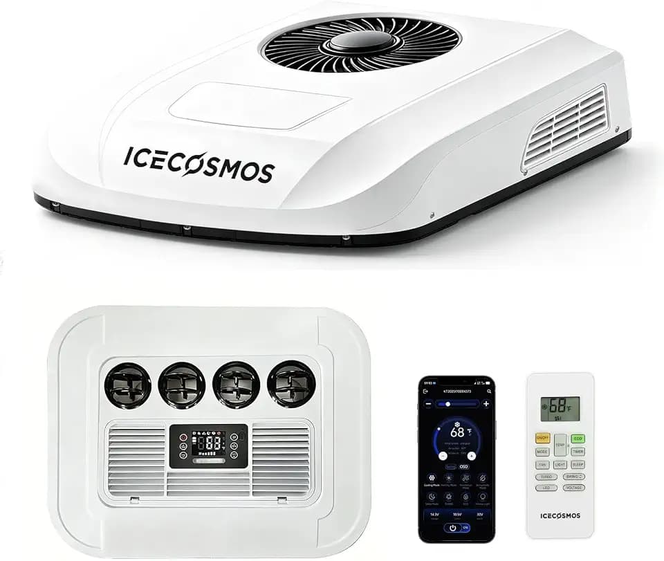 Mini Body Low-Profile 12V Rooftop Air Conditioner with Heater