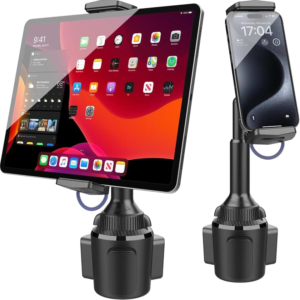 APPS2Car Solid Cup Holder Tablet Mount for Car, iPad Car Mount for Truck